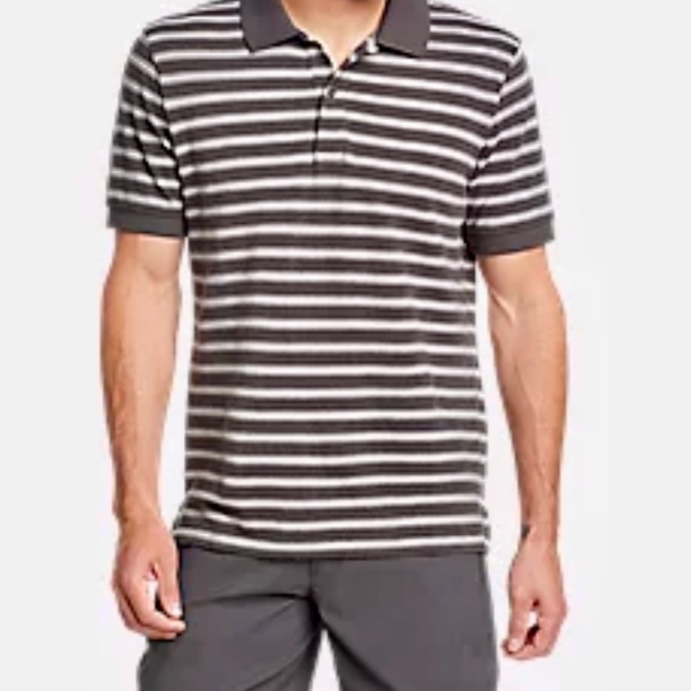 Eddie Bauer Short-Sleeve Stripe Field Polo